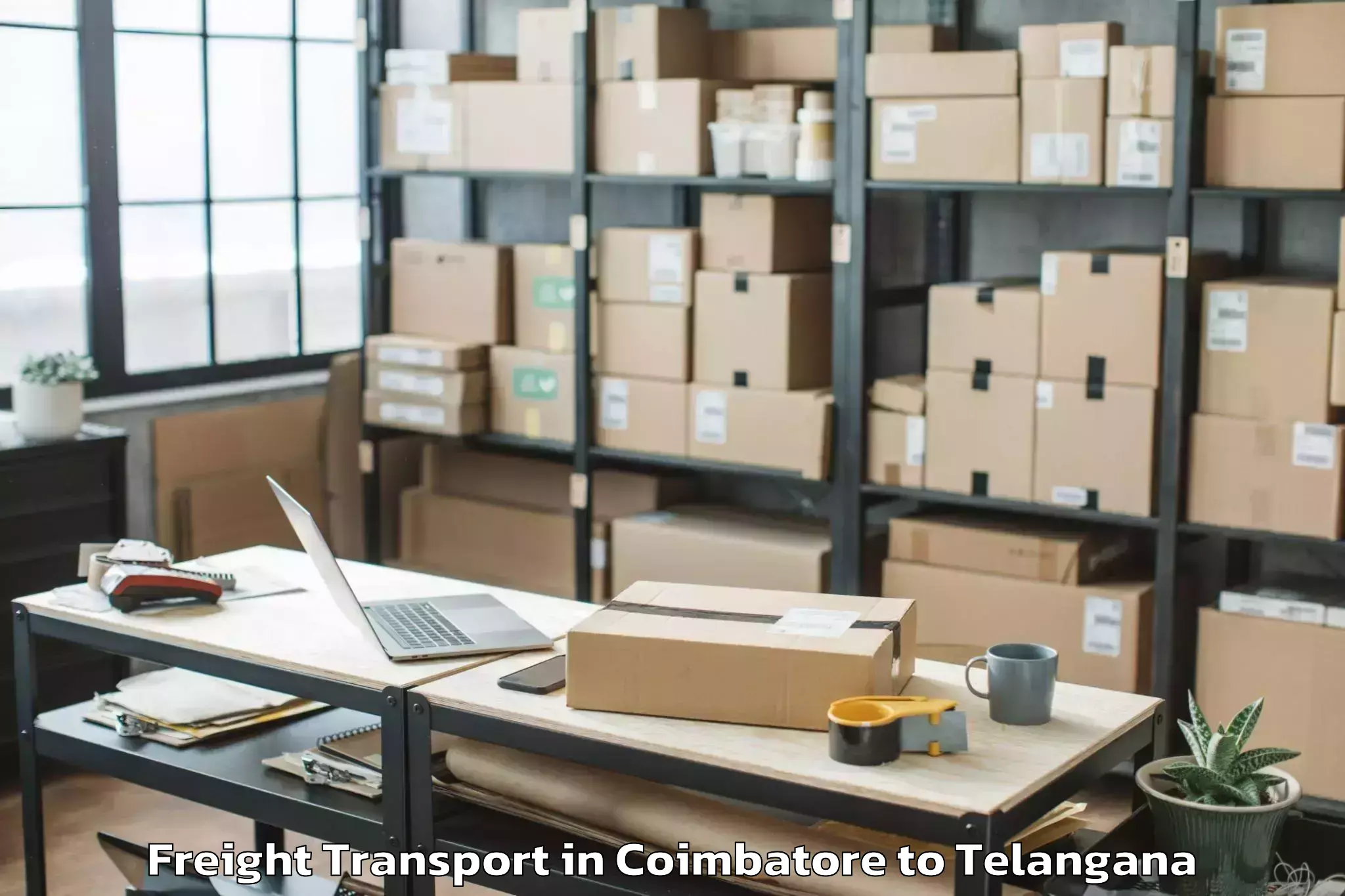 Leading Coimbatore to Palwancha Freight Transport Provider